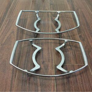 2 Different Size Vtg Corning Ware Metal Rectangular Serving Trivets Corningware